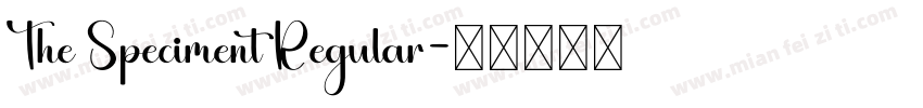 The Speciment Regular字体转换